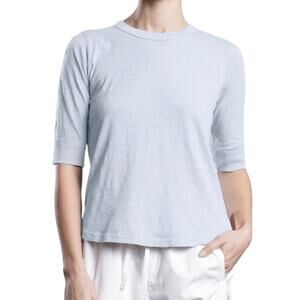 Pharaoh Collection Giada Slim Crew in Supima Slub Sky Size 3/L NEW